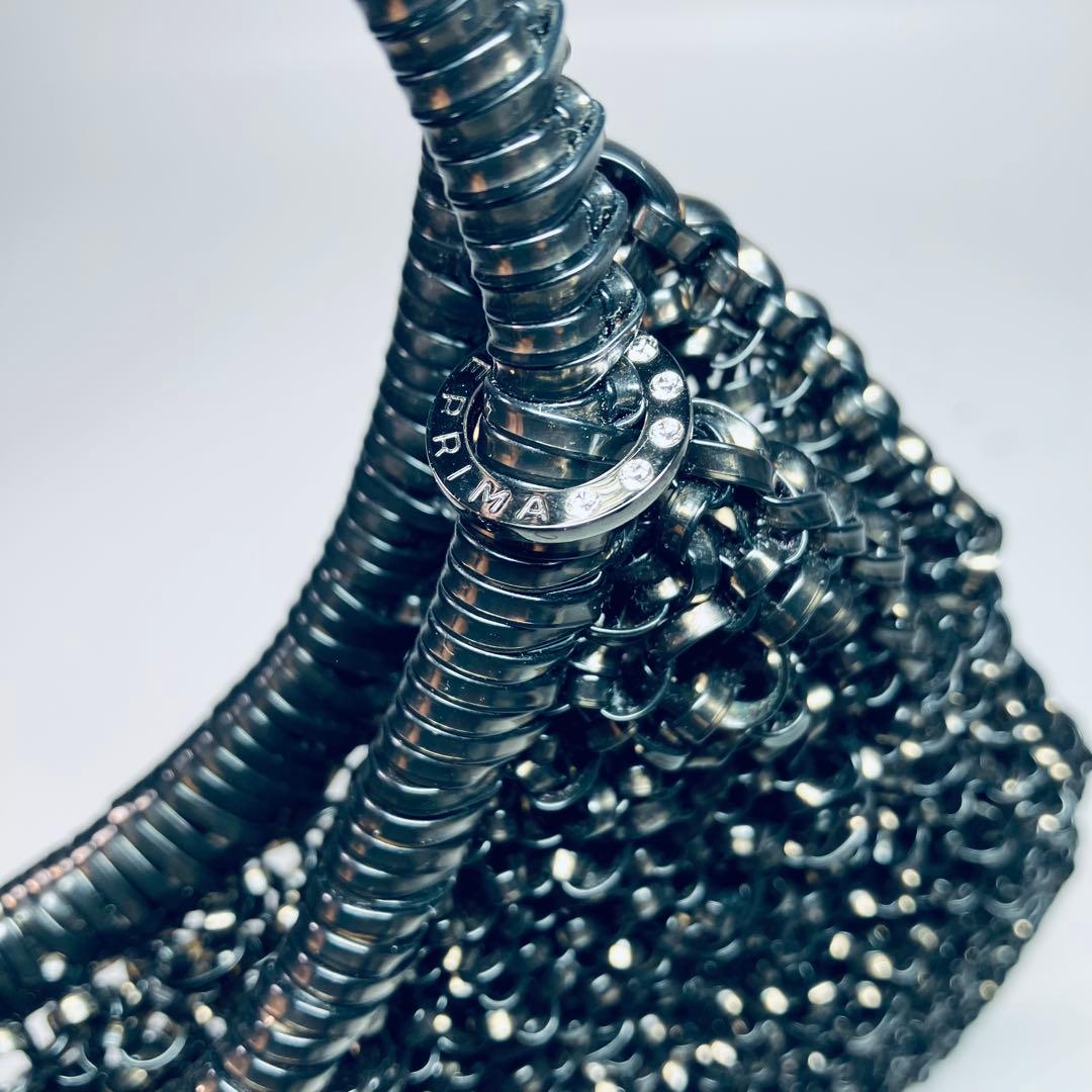 アンテプリマ　ワイヤーバッグ　ブラック　シルバー　ティアドロップ