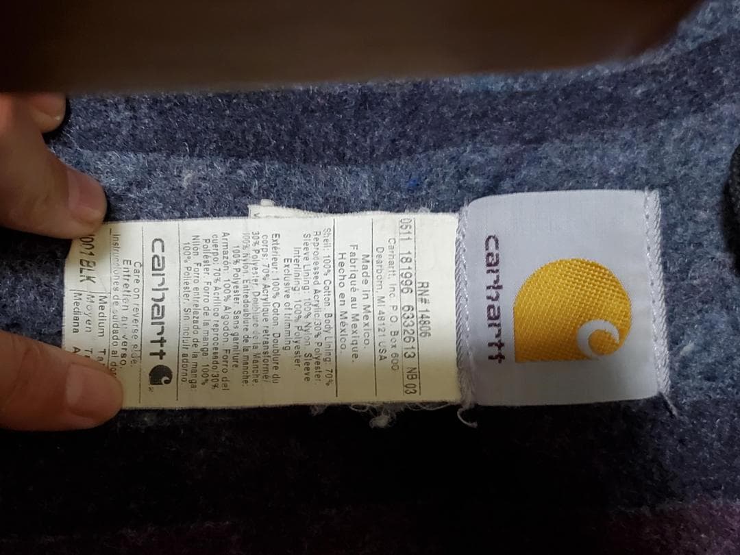 デトロイトジャケット carhartt カーハートブラック メキシコ製