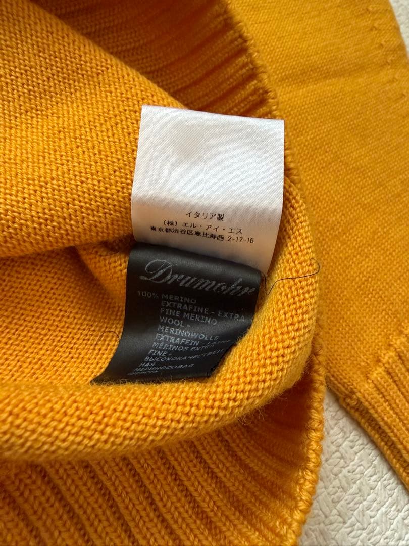 Drumohrニット セーター メリノウール　マスタード　イタリア製　48