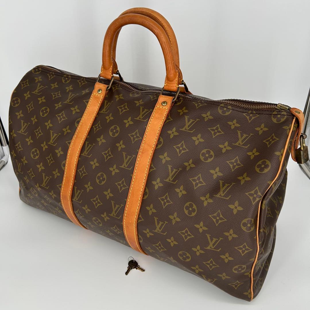 ルイヴィトン ボストンバッグ キーポル50 モノグラム 希少 ECLAIR