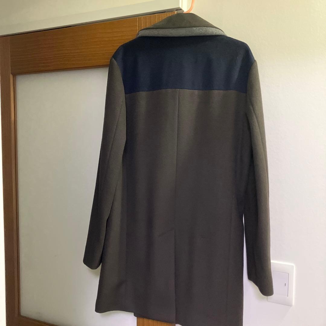 ポールスミス　ウール バイカラー　ピーコート