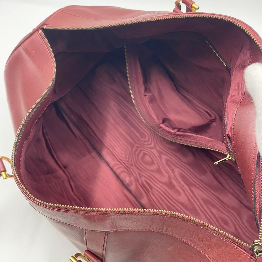 【大容量】Cartier カルティエ マストライン ボストンバッグ ボルドー