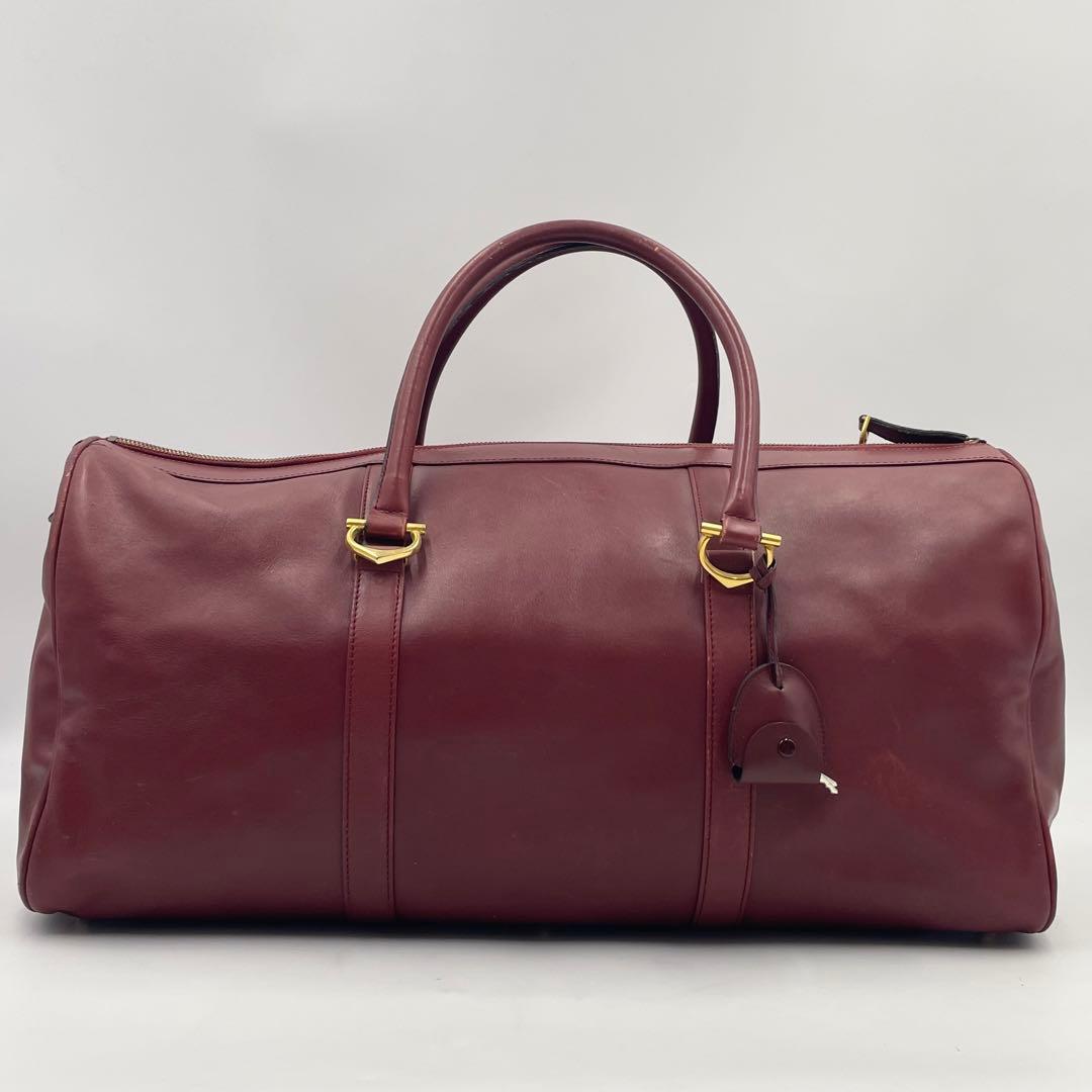 【大容量】Cartier カルティエ マストライン ボストンバッグ ボルドー