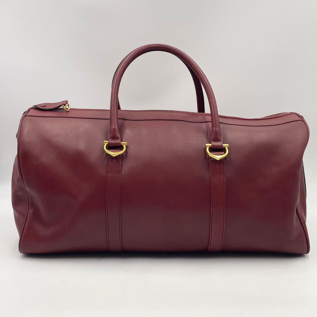 【大容量】Cartier カルティエ マストライン ボストンバッグ ボルドー