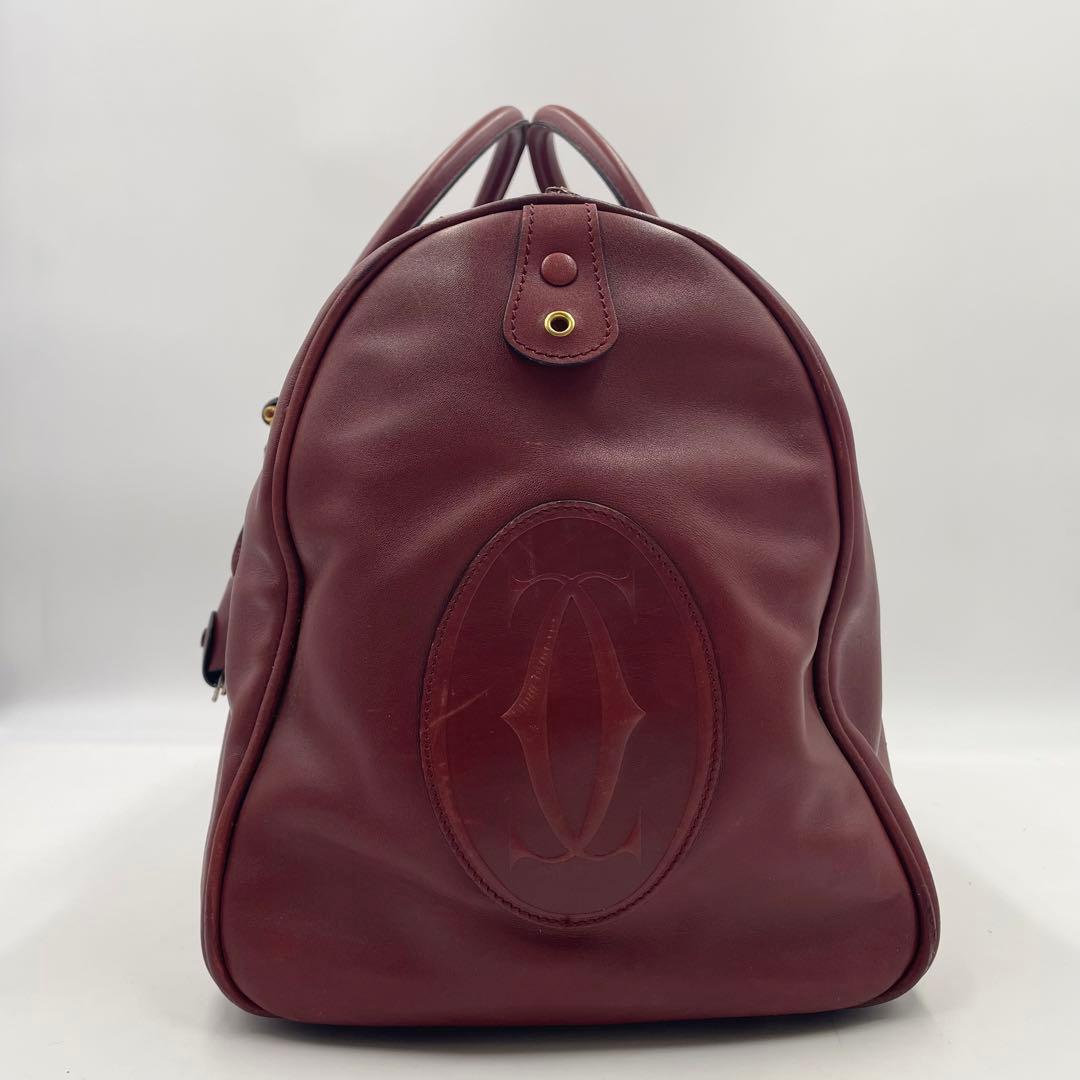 【大容量】Cartier カルティエ マストライン ボストンバッグ ボルドー