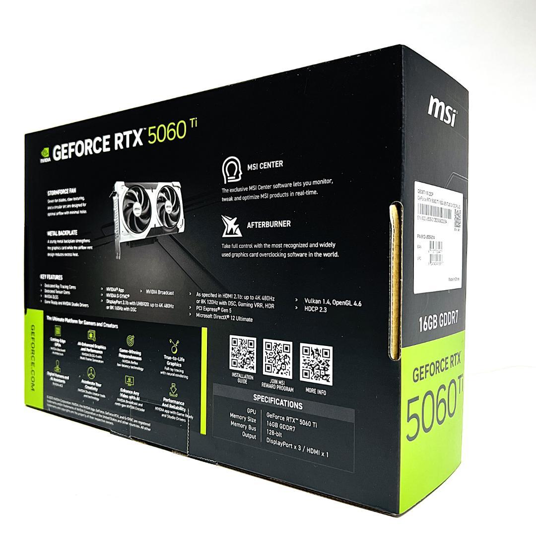 グラフィックボード・グラボ・ビデオカード MSI RTX 5060 Ti 16G VENTUS 2X OC PLUS