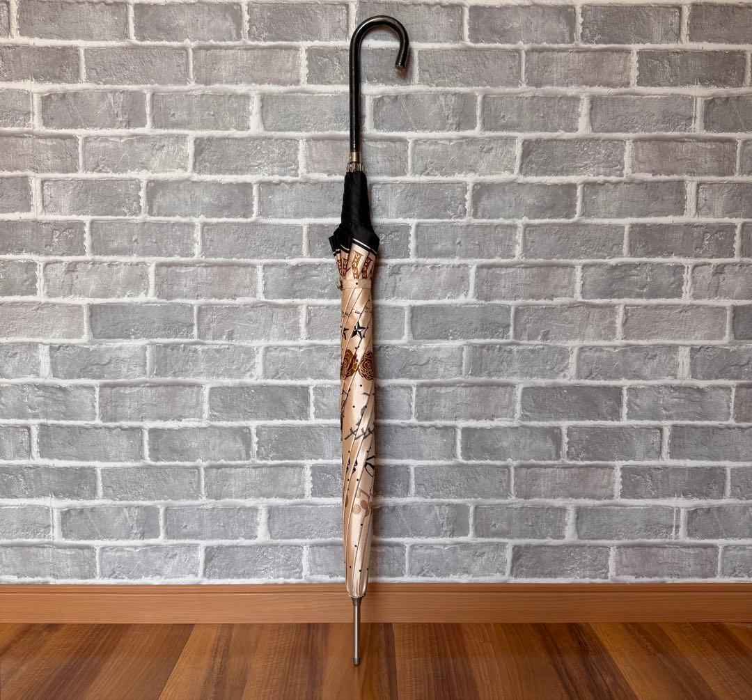 Yves Saint Laurentイヴ・サンローランYSLベージュ花ベージュ傘