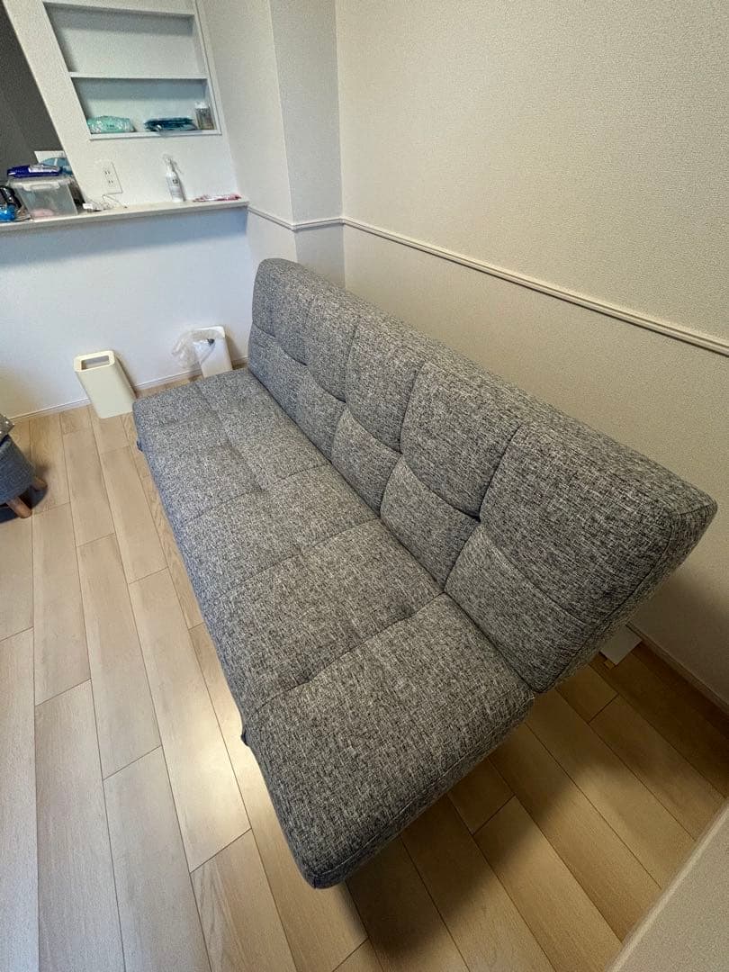 ニトリ　グレー ソファベッド