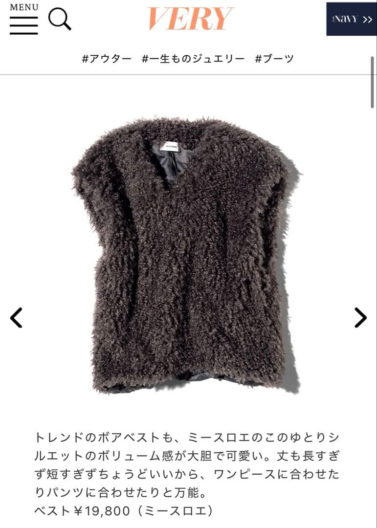 極美品⭐︎クリーニング済み⭐︎ミースロエ⭐︎シャギーベスト