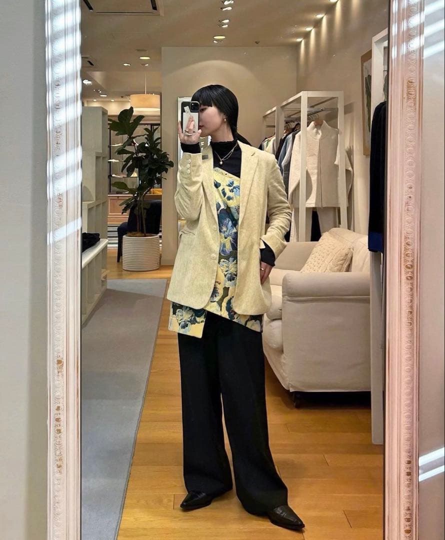 CABaN フラワージャカード リバーシブルラップスカートsacaitomoma