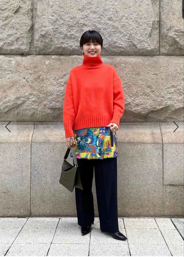 CABaN フラワージャカード リバーシブルラップスカートsacaitomoma