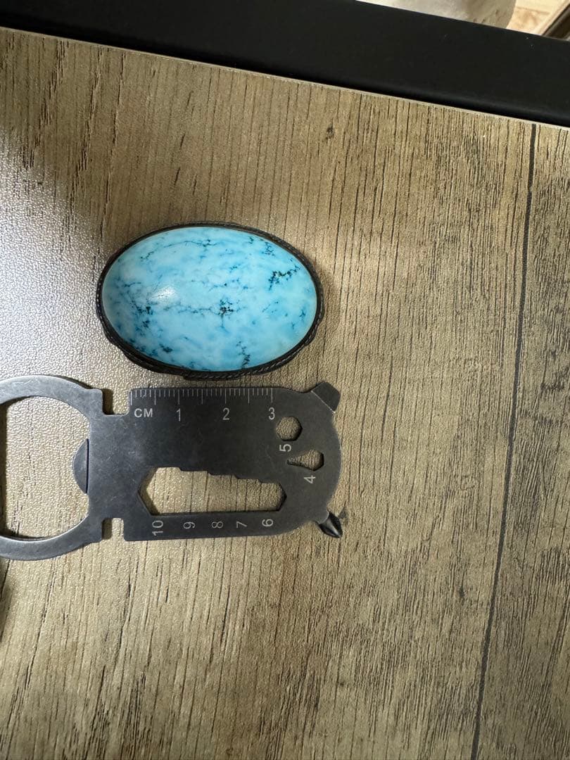 ジミニシルバーコンチョ　ターコイズ大サイズ