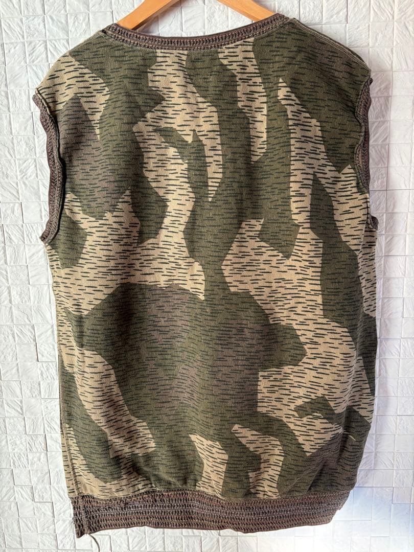 キャピタル KAPITAL 迷彩 スウェット ベスト ノースリーブ