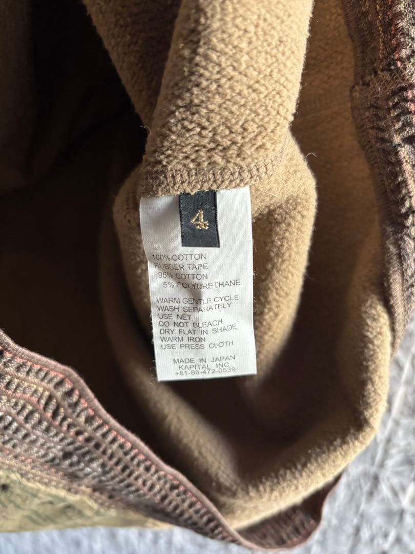 キャピタル KAPITAL 迷彩 スウェット ベスト ノースリーブ