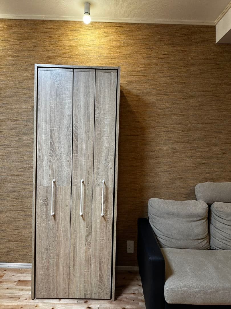 LOWYA 完成品 すきま本棚 幅64 可動棚 木目調 キャスター付 大容量