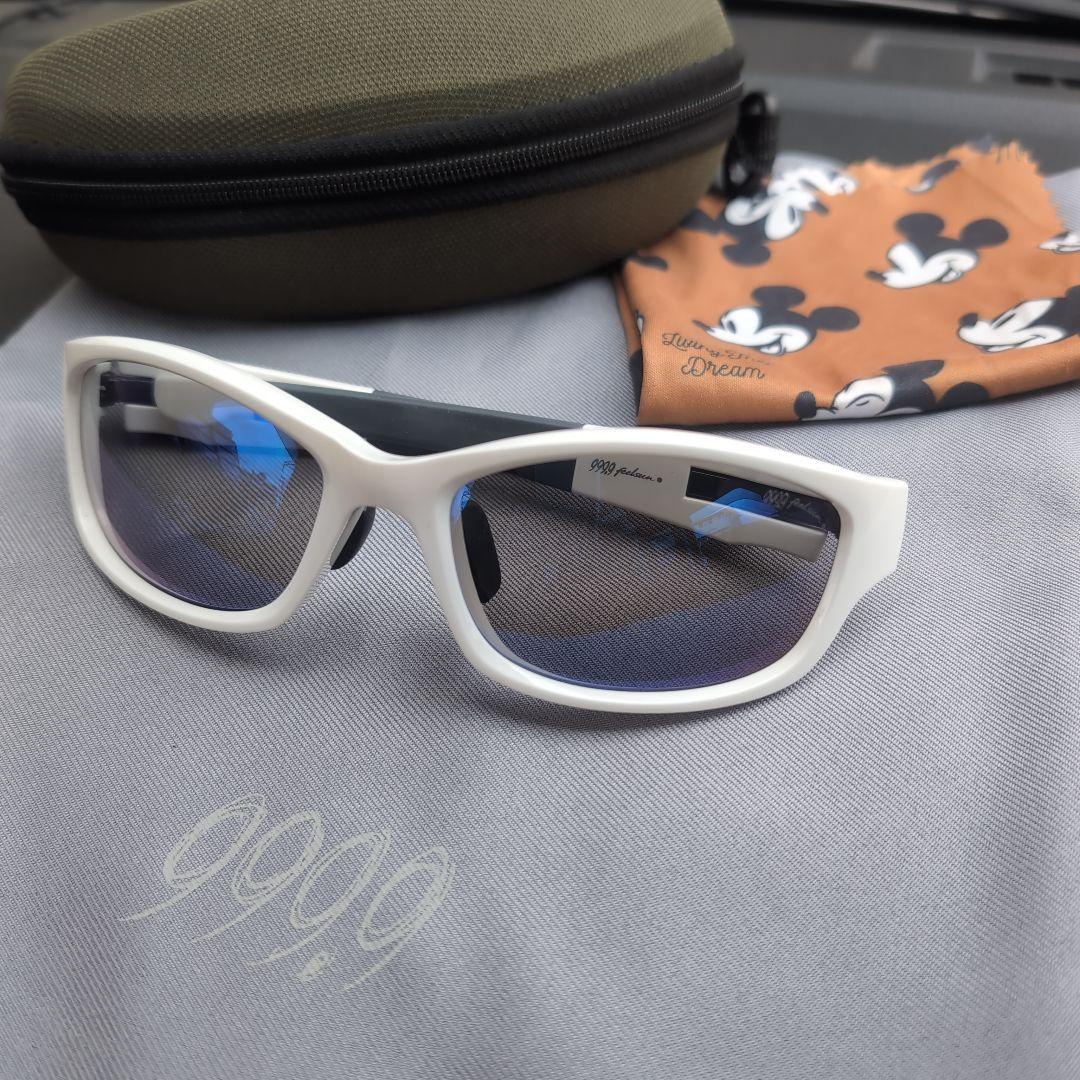 9999 platinum スポーツサングラスホワイト