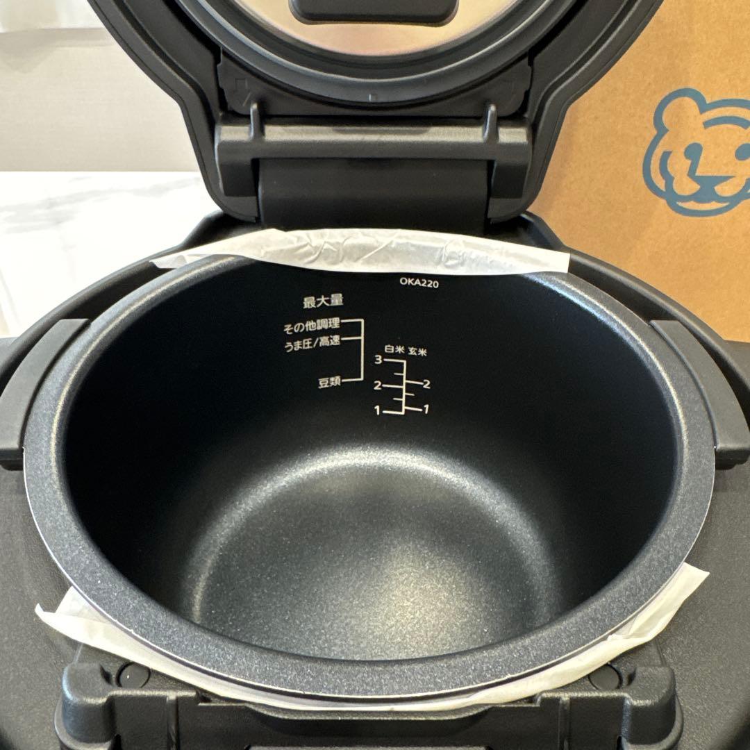 ゲリラ値下げ【新品未使用】TIGER 電気圧力鍋COK-B220 マットブラック