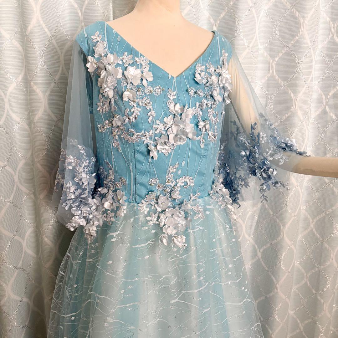 【新品未使用】カラオケ 演奏会 発表会 水色ドレス