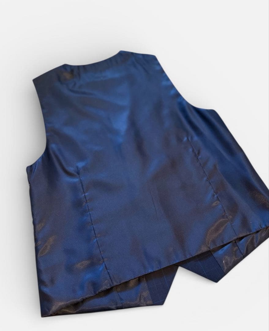 ZARA ネイビー チェック柄 スーツ３点セット　164cm