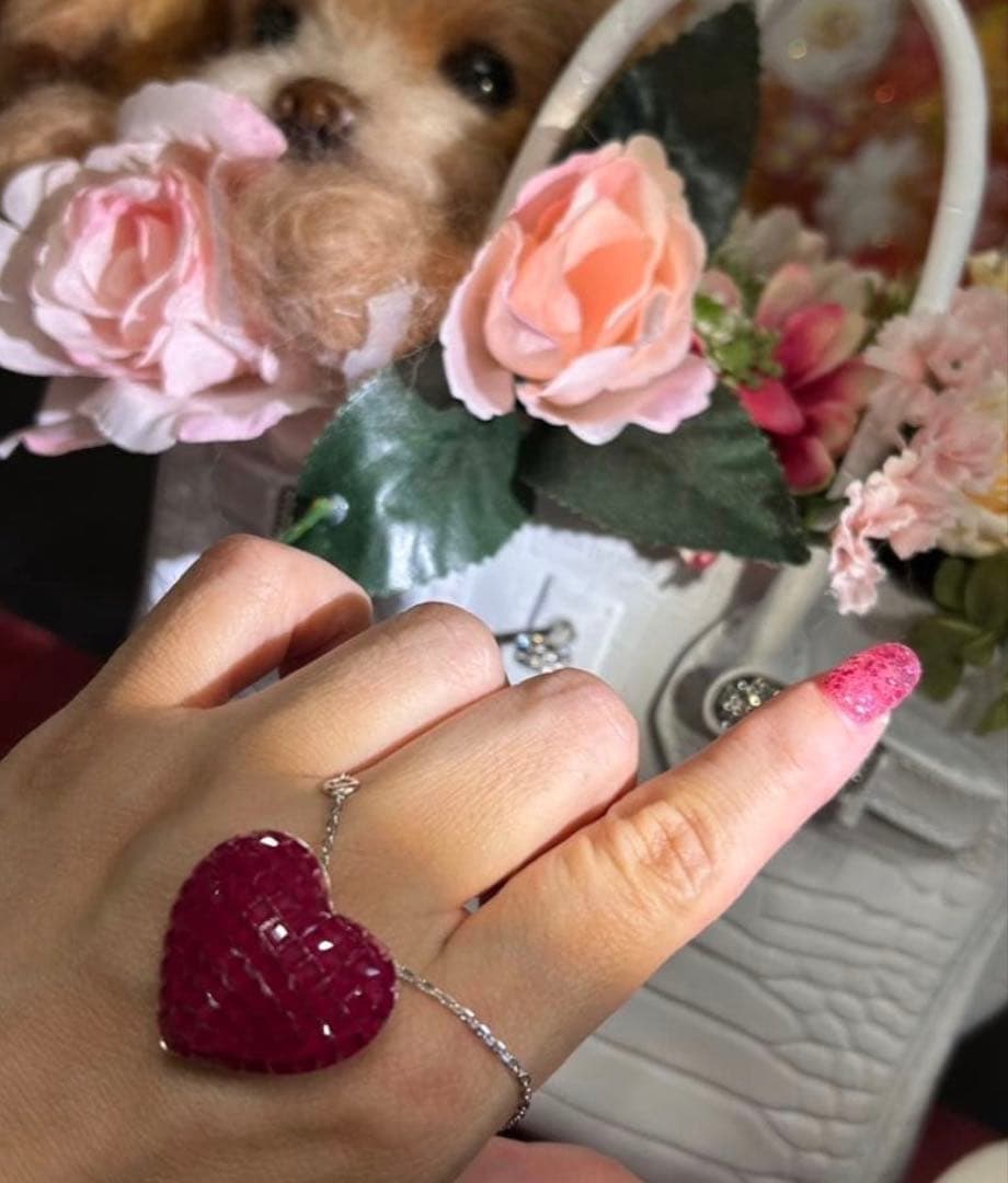 l*i様 ミステリーセッティングシンセテックルビーネックレス