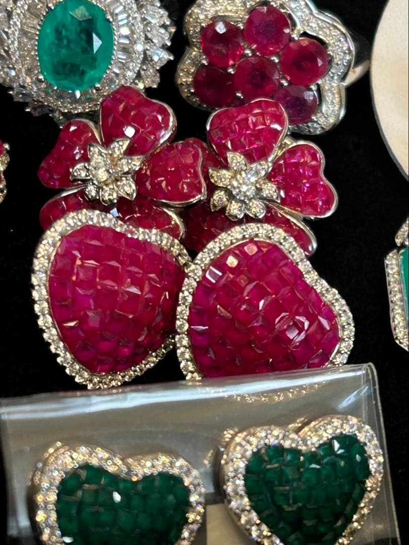 l*i様 ミステリーセッティングシンセテックルビーネックレス