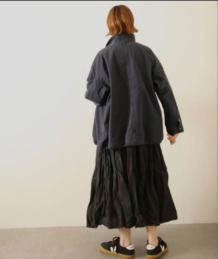 土日限定値下げ❗️ジャーナルスタンダードラックス バックサテン ミリタリーブルゾン