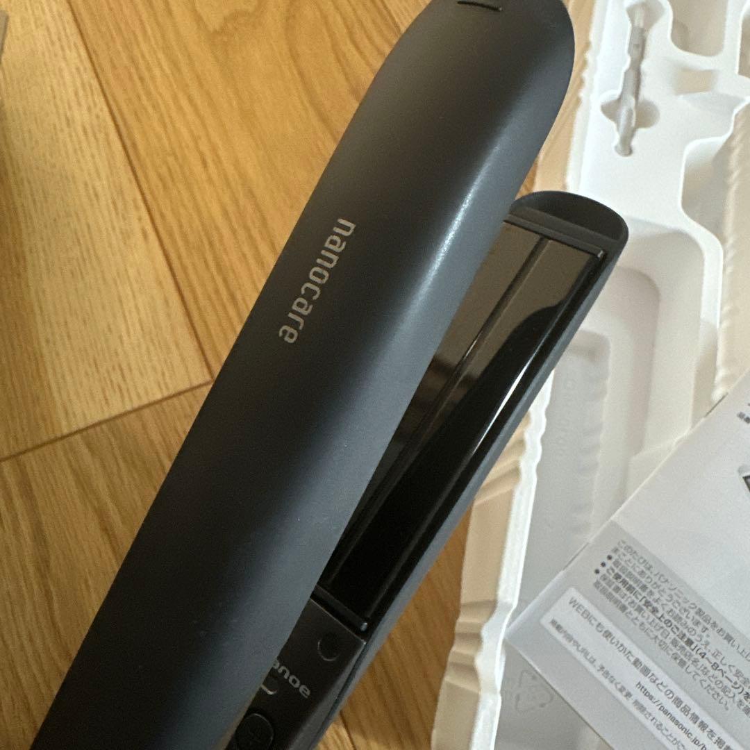 美品Panasonicストレートアイロン ナノケア ブラック EH-HS0J