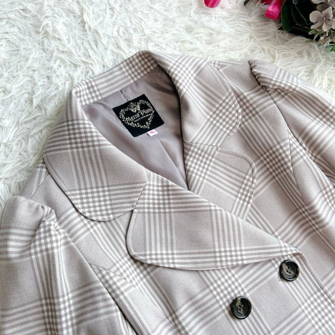 美品✨豪華4点セット　メゾピアノ卒服160cm モカ　チェック柄　甘め　上品