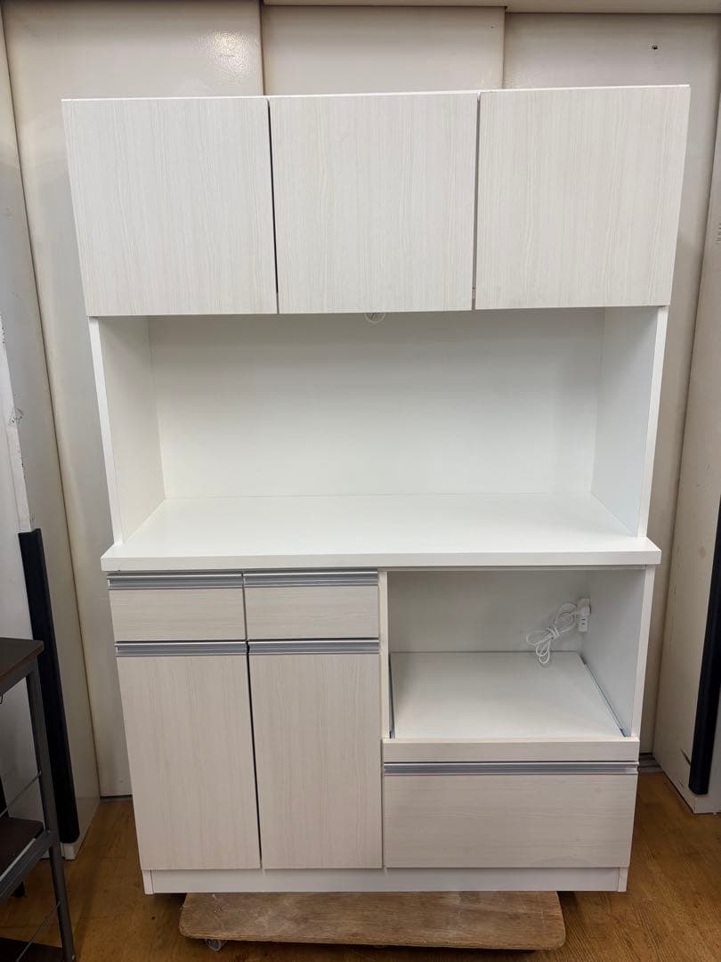 M032レンジボード　カップボード　食器棚　上下分割可能！ 幅1190mm