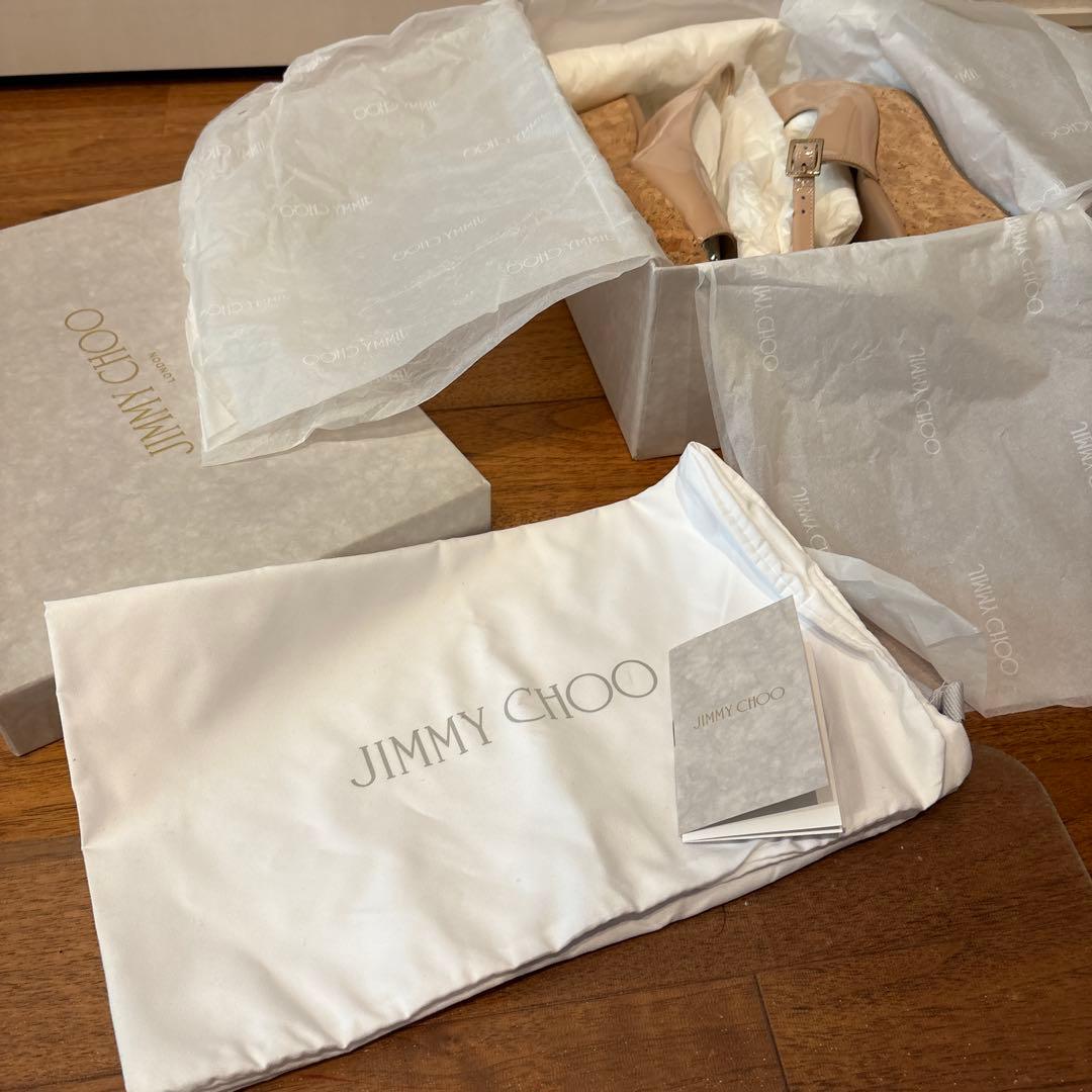 JIMMY CHOO PRAISEパウダーピンク サンダル 37