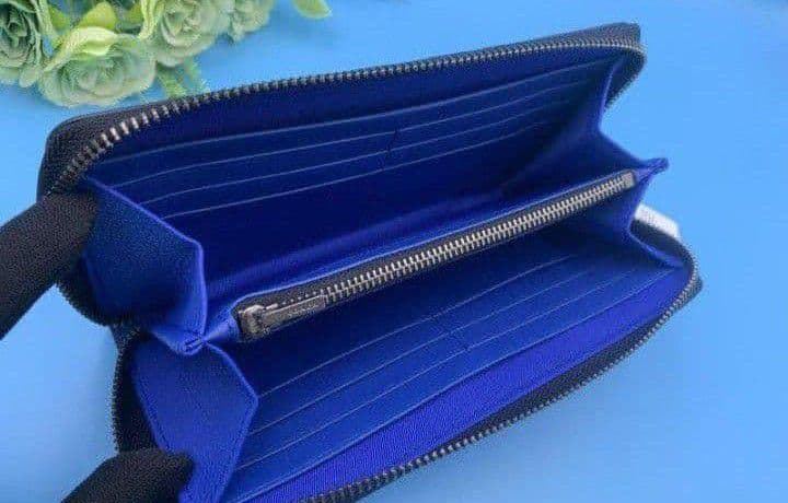 新品未使用コーチ長財布シグネチャーロングジップブルーレディースメンズ送料無料