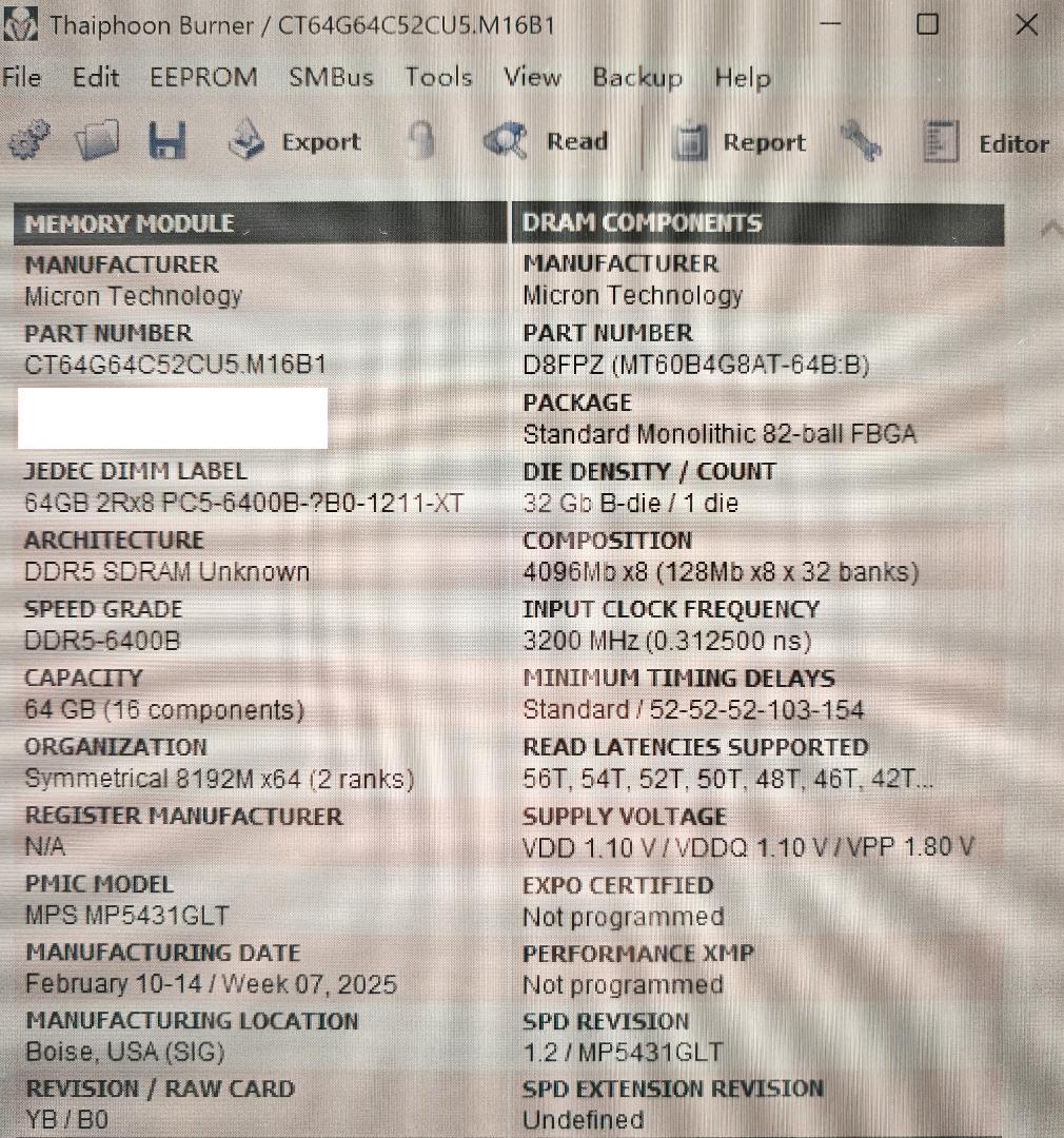 Crucial 64Gx2 計128GB DDR5-6400 CUDIMM 希少