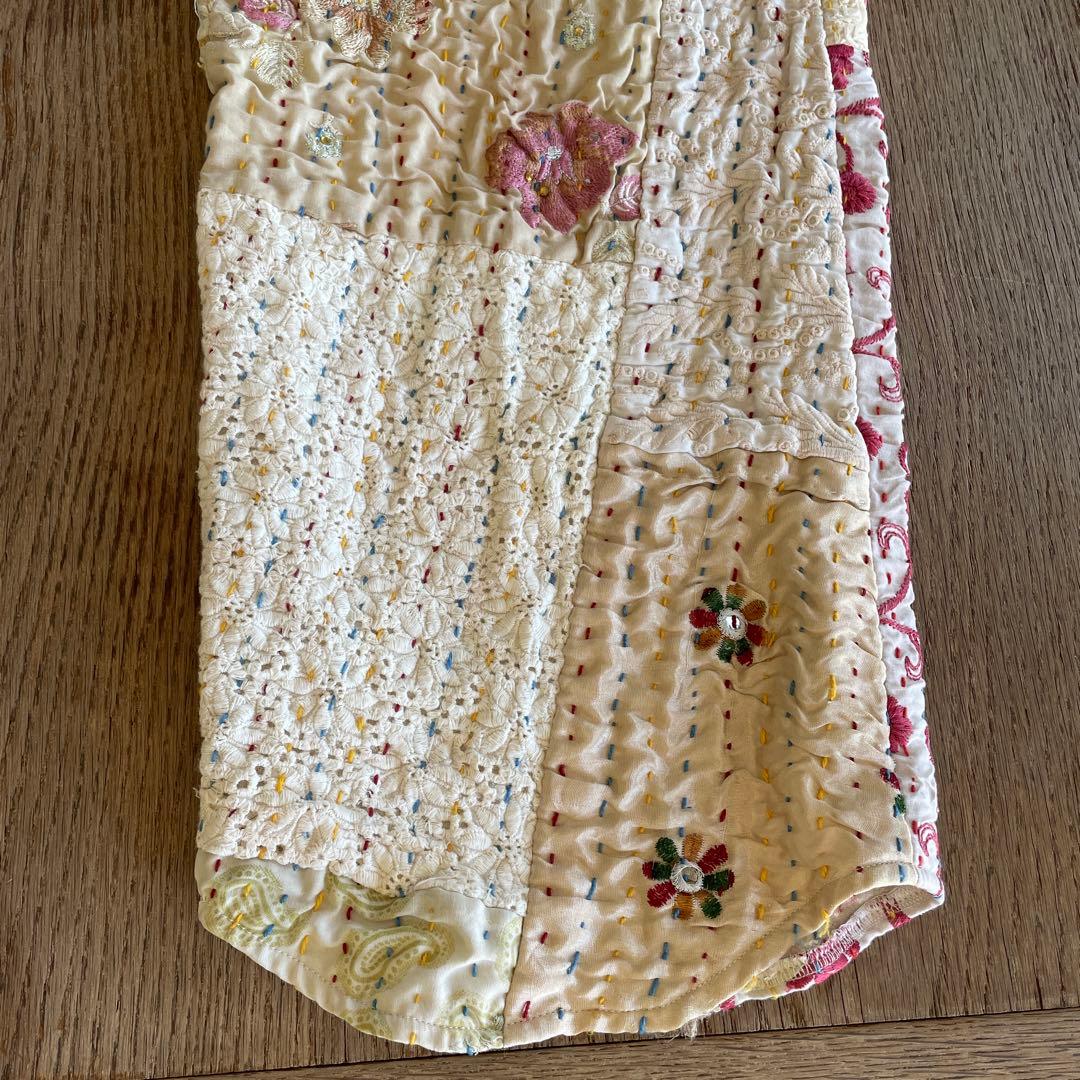 yuruly パッチワークパンツ　カンバディアキルト　ヴィンテージキルト