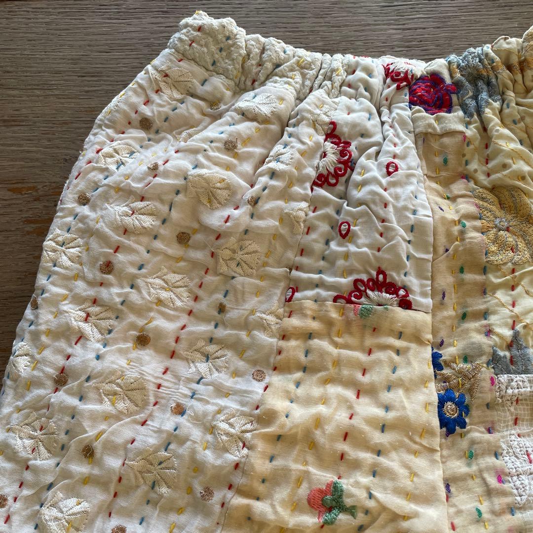 yuruly パッチワークパンツ　カンバディアキルト　ヴィンテージキルト