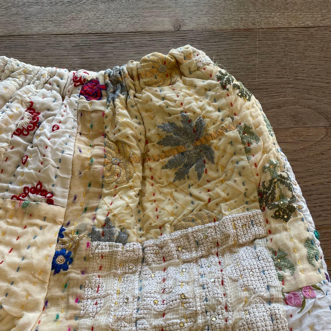 yuruly パッチワークパンツ　カンバディアキルト　ヴィンテージキルト