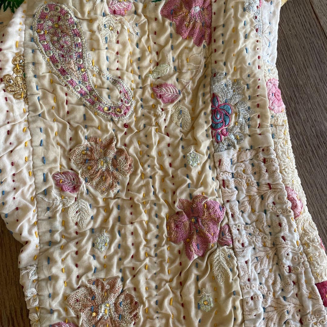 yuruly パッチワークパンツ　カンバディアキルト　ヴィンテージキルト