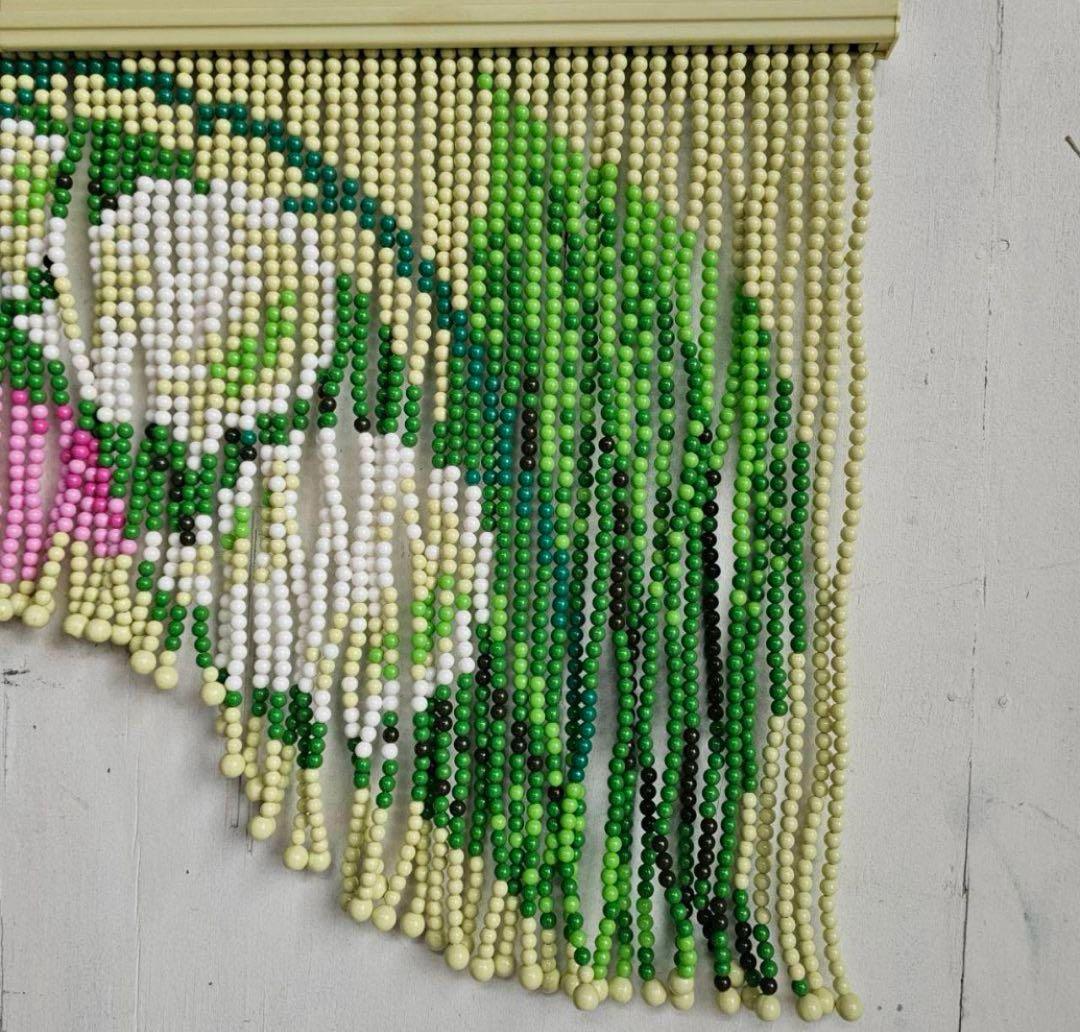 カーテン 昭和レトロ ビーズ 暖簾 スキルスクリーン すずらん