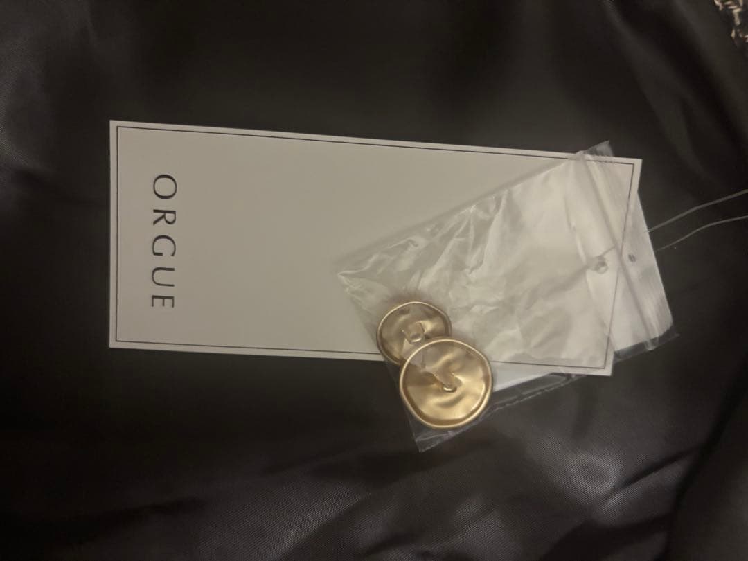 ORGUE オルグ オーバーチェック ジャケットSテーラードジャケット ブラウン