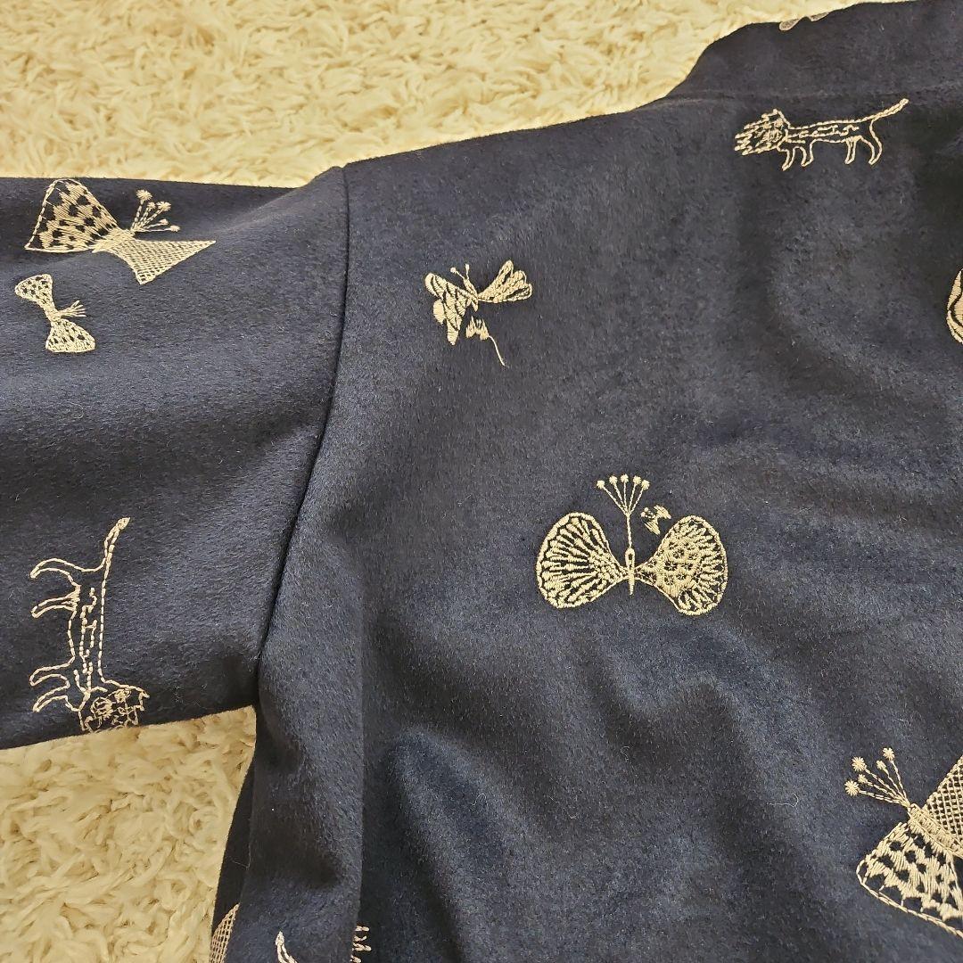 スーパーハッカ フィーユ 保坂優子さん 刺繍 ウール混コート