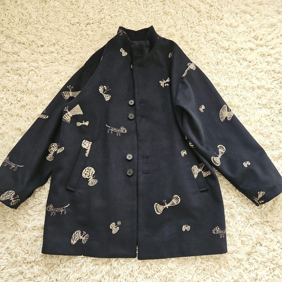 スーパーハッカ フィーユ 保坂優子さん 刺繍 ウール混コート