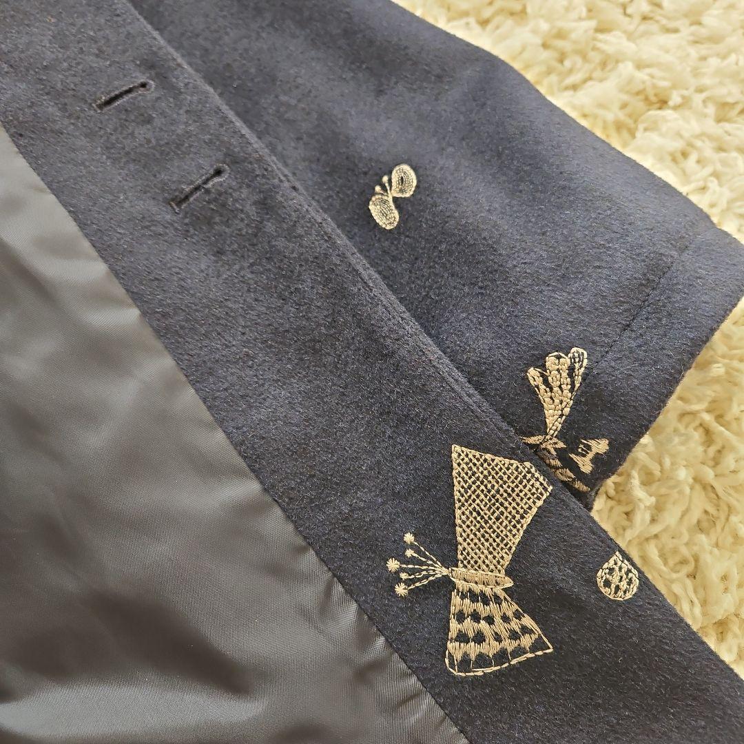 スーパーハッカ フィーユ 保坂優子さん 刺繍 ウール混コート