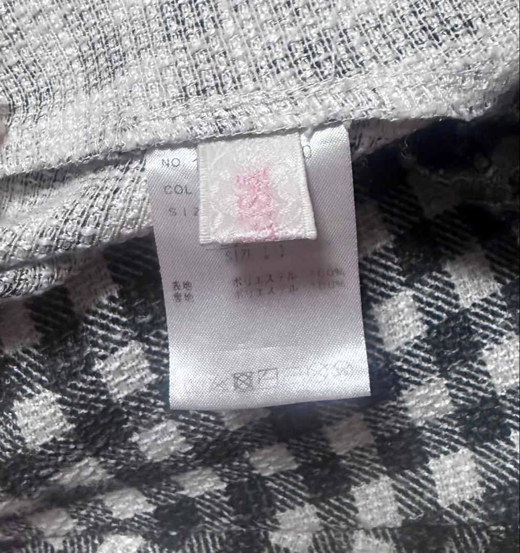 リズリサ ギンガムツイードサスペンダー付スカパン