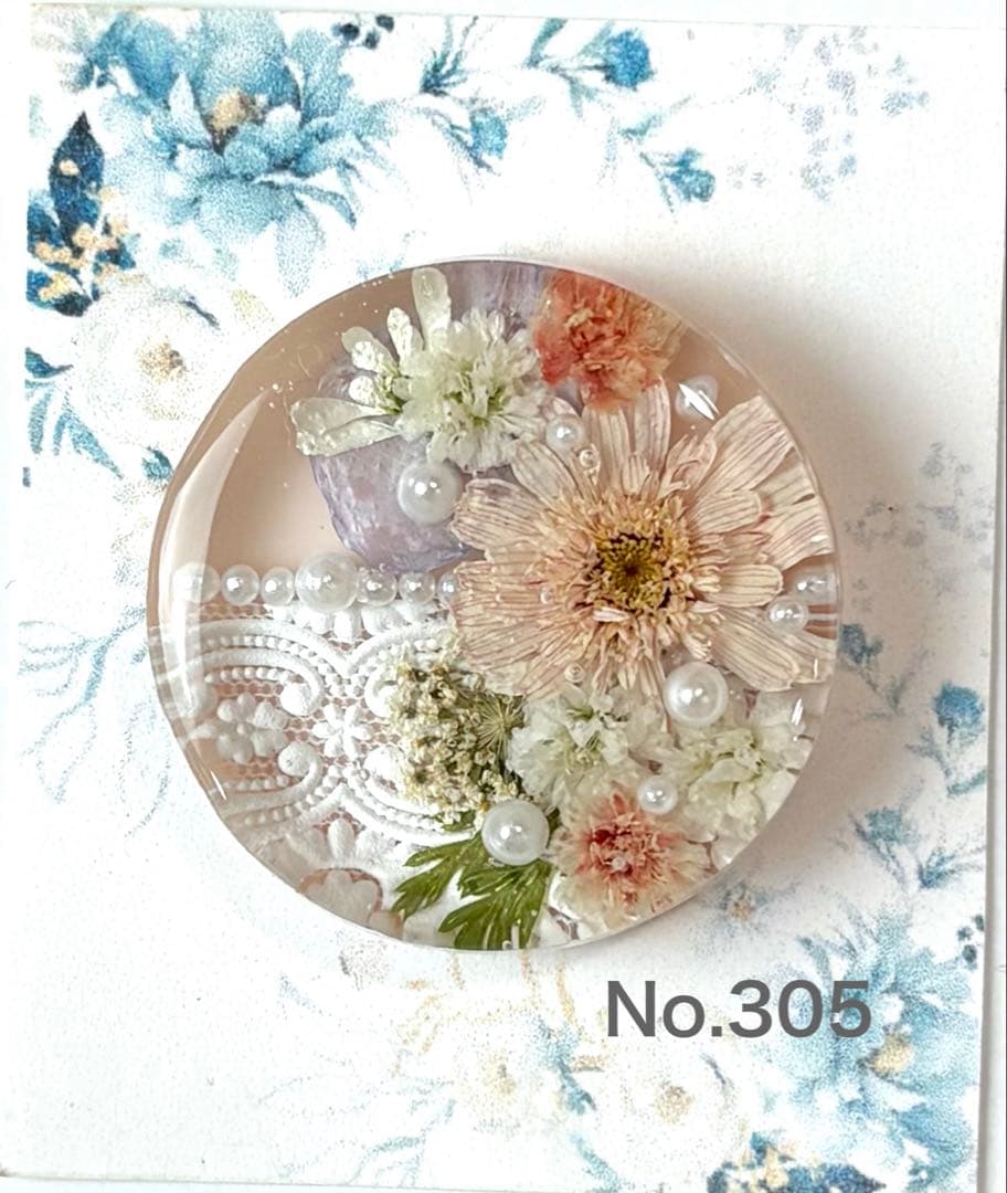 メル30077様　レジンヘアゴム　ポニーフック　ドライフラワー