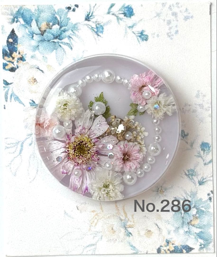 メル30077様　レジンヘアゴム　ポニーフック　ドライフラワー