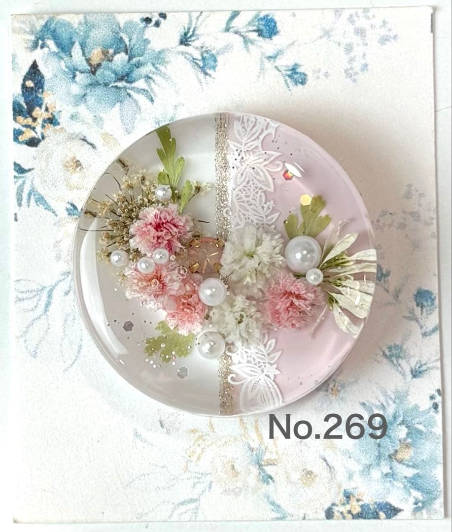 メル30077様　レジンヘアゴム　ポニーフック　ドライフラワー