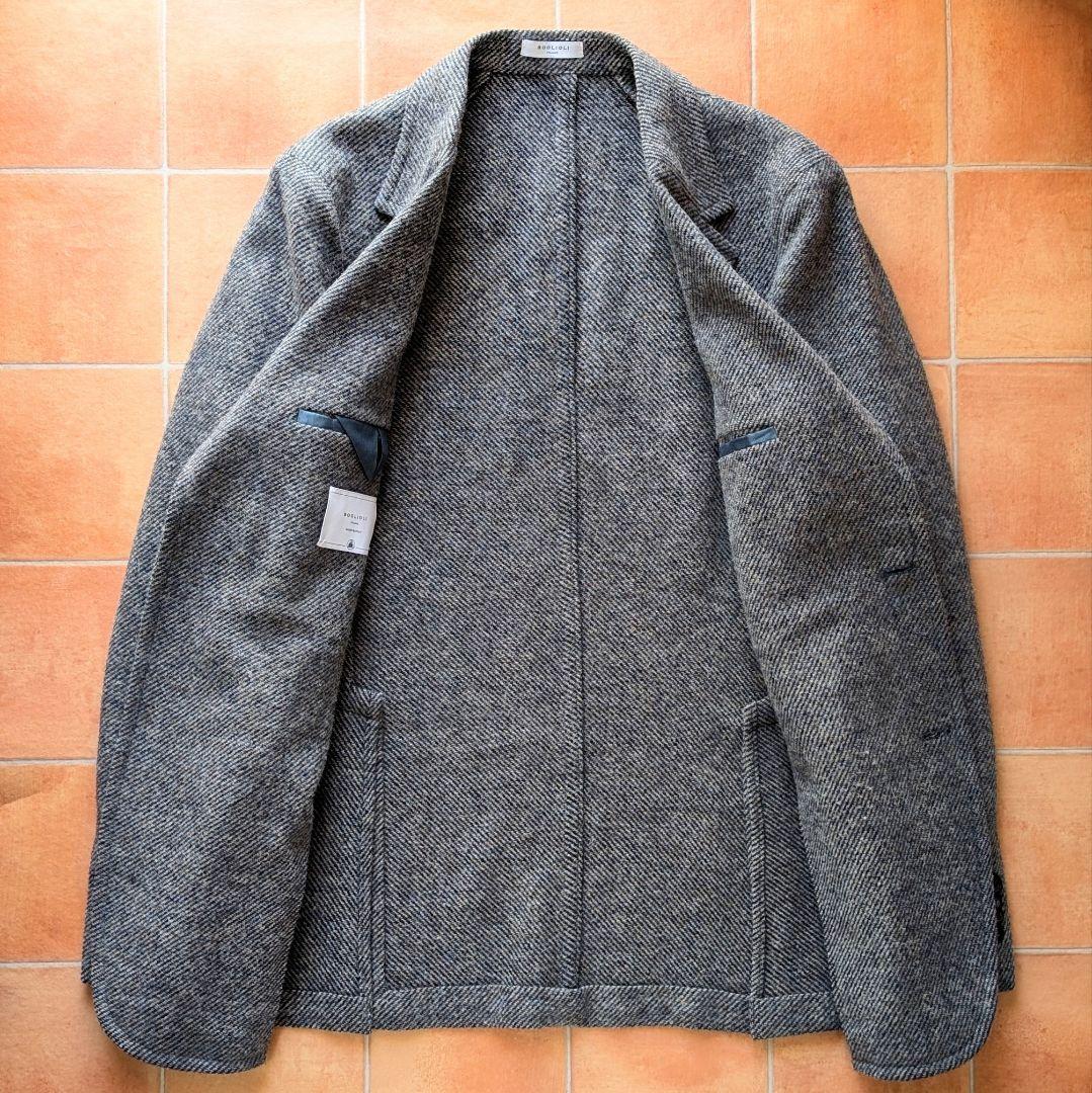 【近年モデル】BOGLIOLI ジャケット ソフトツイード グレー フランネル