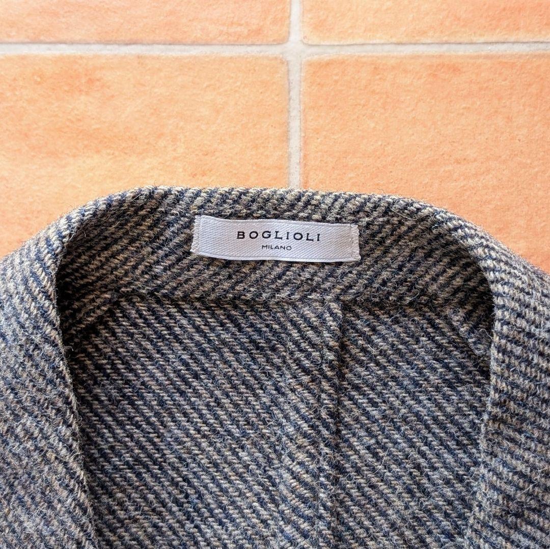 【近年モデル】BOGLIOLI ジャケット ソフトツイード グレー フランネル