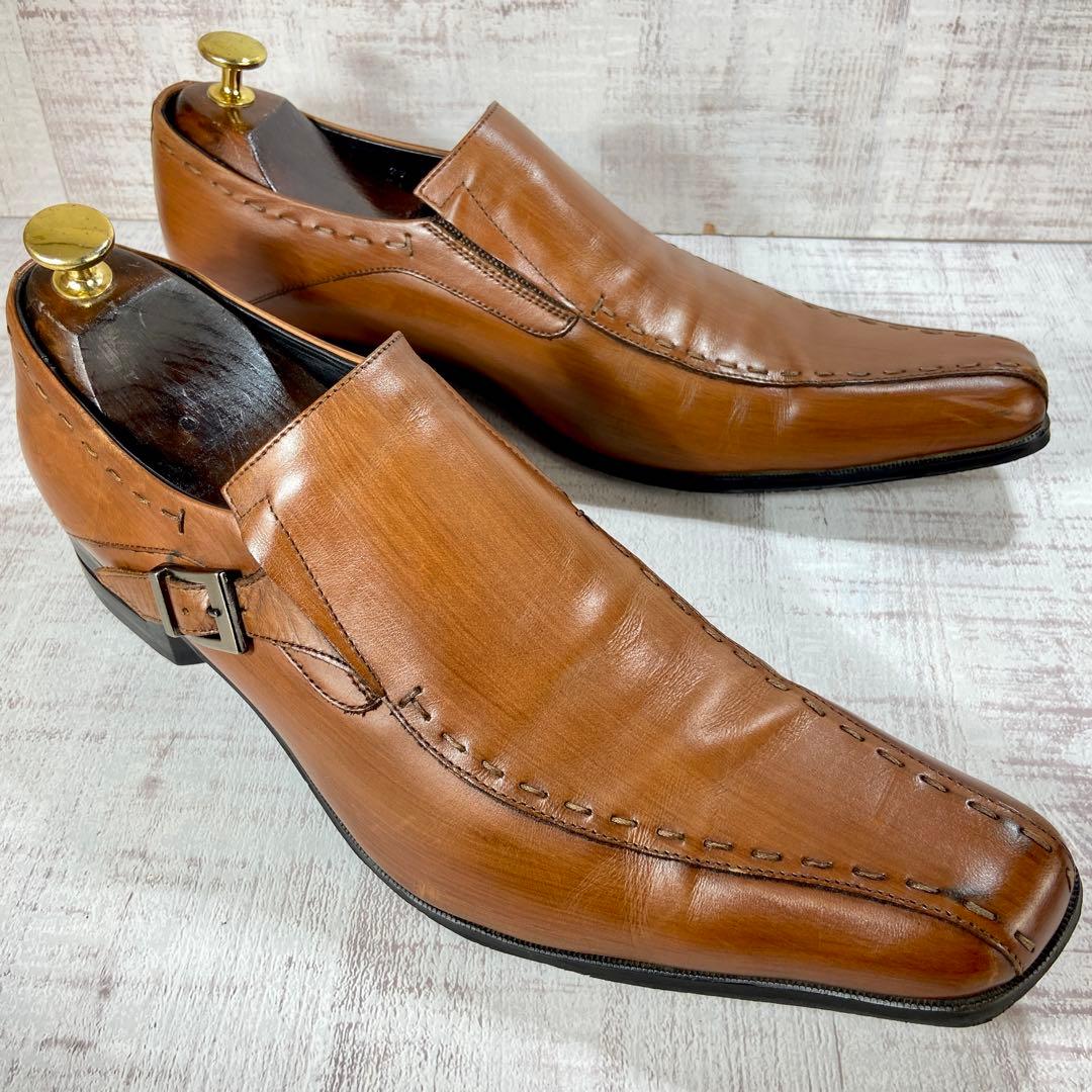 577【美品】KATHARINE HAMNETT 革靴 シングルモンク27cm