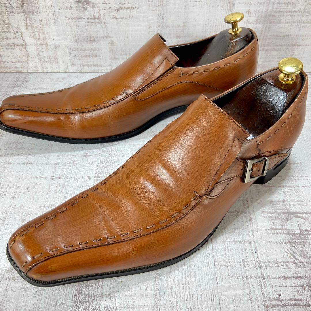 577【美品】KATHARINE HAMNETT 革靴 シングルモンク27cm