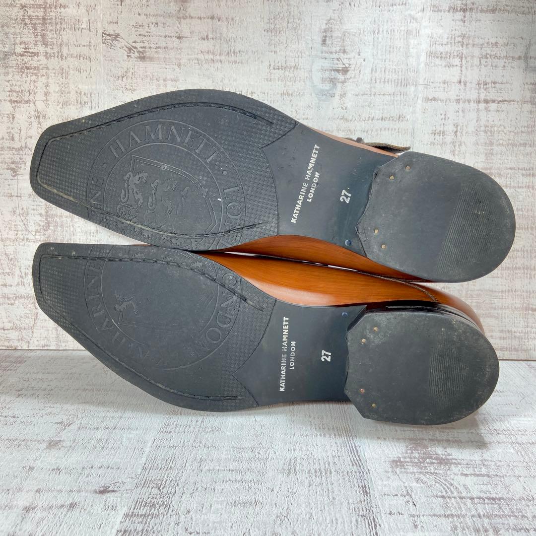 577【美品】KATHARINE HAMNETT 革靴 シングルモンク27cm